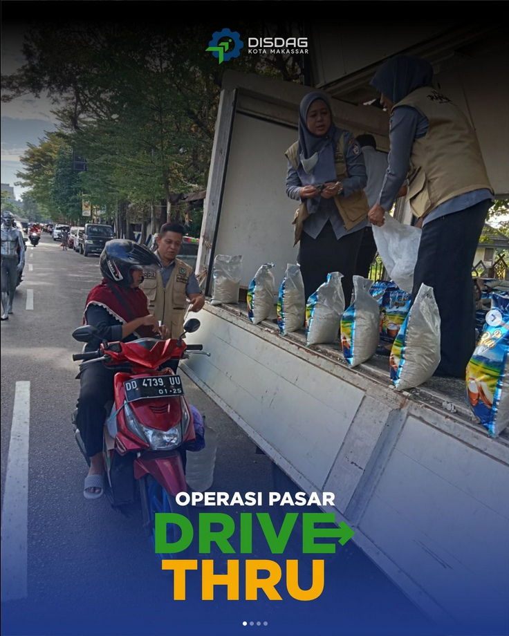 Operasi pasar model Drive Thru di sejumlah titik-titik strategis di Kota Makassar